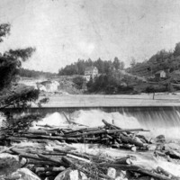 Rumford Falls, falls from island, 1890s (RHB).jpg